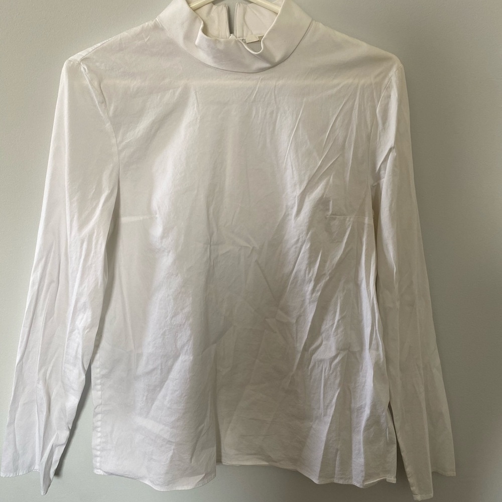 white long sleeve with high neck